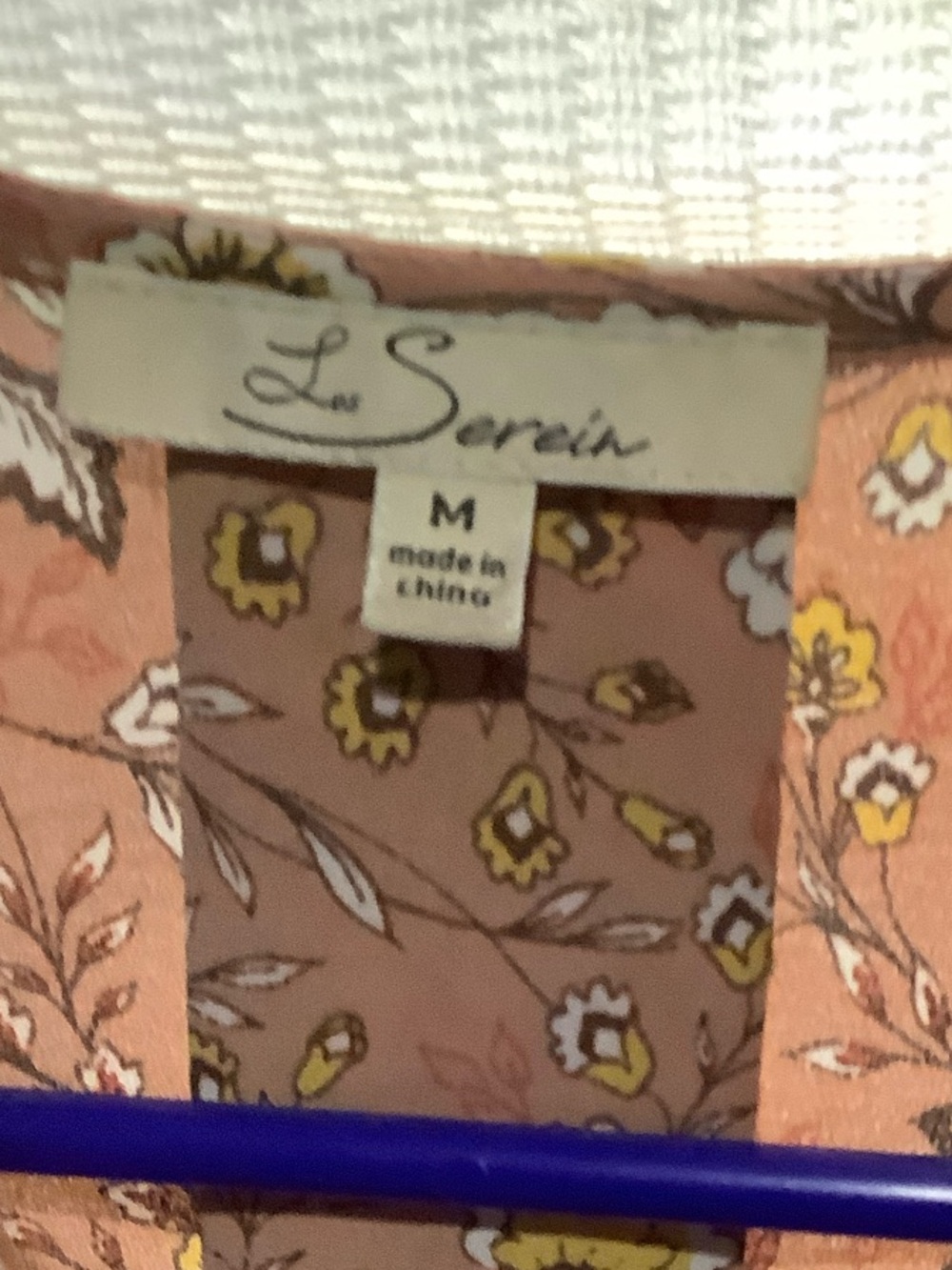 Floral Boho Blouse - Brown V-Neck Button Down - Picture 2 of 9